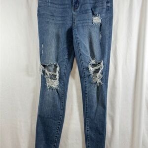 Judy Blue Distressed Skinny Fit Women's Jeans SIze 7/28‎